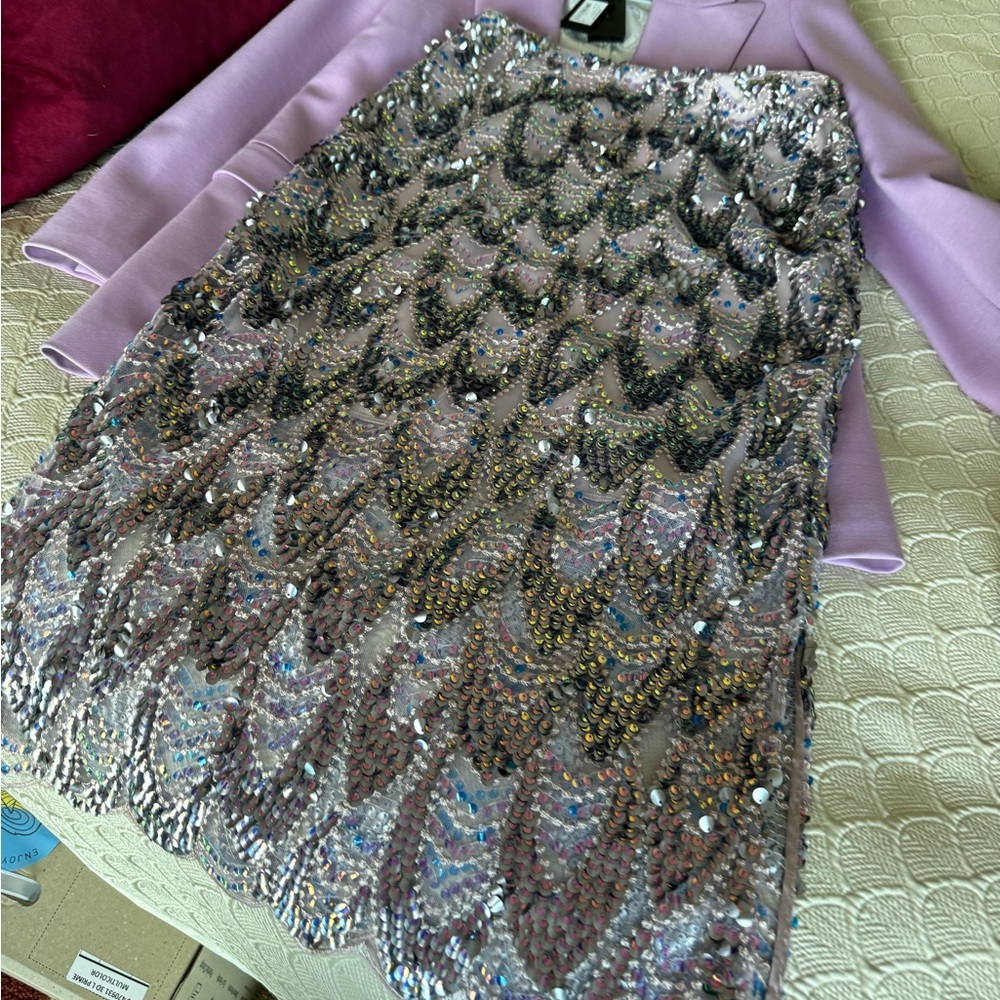 Zara sequin midi skirt